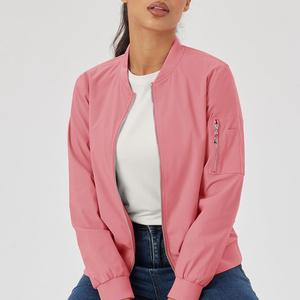 <b>Breathable</b> Windproof Custom High Quality <b>Women</b> Bomber <b>Jacket</b> <b>Breathable</b> <b>Waterproof</b> 100% Polyester Bomber <b>Jacket</b> - Product Image 4