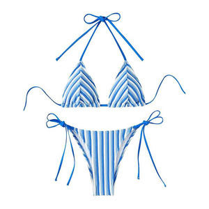Collection de maillots de bain deux pièces sexy à motif floral pour femme, coupe haute, confortables pour les vacances d'été - Product Image 3
