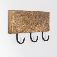 Porte-manteau mural en bois Vandana Flux Radiant
