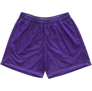 Pantalones cortos de malla de secado rápido para hombre, color naranja, con cintura elástica y bolsillos, estilo deportivo informal - Product Image 3