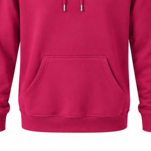 Men's Custom Cerise Pink Pullover <b>Hoodie</b> Fleece Sweatshirt Long Sleeve Regular Fit Drawstring Kangaroo Pocket Casual Streetwear - Product Image 4