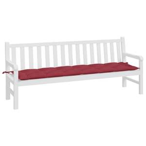 Coussin de banc de jardin en tissu Oxford 100% polyester rouge bordeaux, coussins et oreillers d'extérieur - Product Image 3