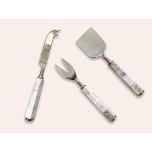 Premium Mother Of Pearl Cheese Knife Set Stainless Steel MOP Handle Charcuterie <b>Board</b> <b>Tools</b> Handcrafted Tableware Wholesale - Product Image 2