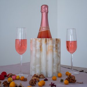 Cubo de Hielo para Vino y Champán de Resina con Acabado Brillante, Diseño en Espiral, Temática Artística, para Servir en Casa, Hotel o Fiestas, con Patrón Decorativo - Product Image 1