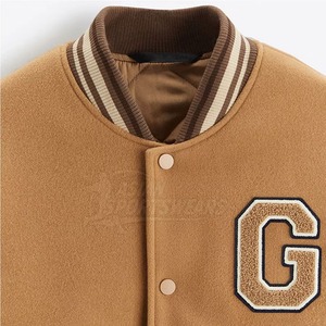 Premium Men Baseball Varsity <b>Jacket</b> Custom Embroidered Wool <b>Leather</b> Letterman <b>Jacket</b> OEM ODM Manufacturing Sample Service - Product Image 2