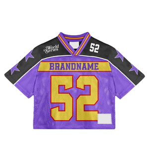 Camiseta de malla vintage para hombre, estilo urbano, personalizada, holgada, de secado rápido, transpirable, para hockey sobre hielo y fútbol, 100% poliéster - Product Image 1