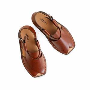 Garçon Marron Peshawari Chappal - Product Image 1