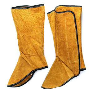 Protège-jambes en cuir de vachette ignifuge pour soudeurs, vêtements de sécurité avec guêtres, protection industrielle pour le travail - Product Image 2