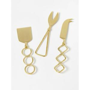 Couteaux à fromage finis argentés et noirs, nouvel épandeur de beurre en métal pour la coupe du fromage de cuisine. - Product Image 3