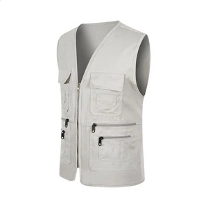 Gilet de sécurité réfléchissant haute visibilité avec poches zippées, vêtements de travail pour hommes, vêtements d'extérieur décontractés en couleurs orange, jaune, vert - Product Image 4