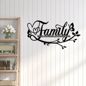 CIFbuy Elegante Insegna Decorativa 'Happy Home' con Scritta Vintage Floreale, Targa da Parete in Stile Rustico per Soggiorno, Camera da Letto, Ingresso, Bar - Product Image 3