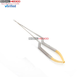 Instruments chirurgicaux cardiaques de qualité supérieure en acier inoxydable, micro-ciseaux Yasargil à baïonnette, 195 mm, droits et courbés, manuels, CE - Product Image 6
