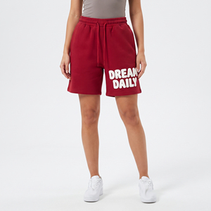 Shorts de jogging pour femme en molleton 100% polyester 220 g/m² French Terry, respirant, coupe ample, taille mi-haute avec cordon de serrage, imprimé en relief - Product Image 4