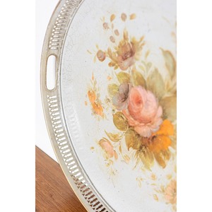ถาดโลหะทรงกลมตกแต่งลายดอกไม้สไตล์ชิคเก๋พร้อมหูจับชิ้นเดียว - Product Image 6