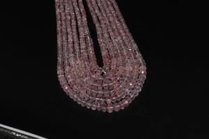 Cuentas Rondelle facetadas de morganita de cuarzo Natural, 6 hebras de 4,5-9mm, 20-22 pulgadas para la fabricación de joyas - Product Image 6