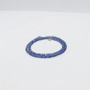 Collier de perles tanzanite rondelle réglable Bijoux en pierres précieuses naturelles Cadeau pour elle Pierres précieuses naturelles - Product Image 4