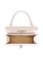Sac à main de luxe texturé croco avec poignée supérieure et bandoulière pour femme, sac structuré élégant avec fermeture à loquet doré, sacs stylés 2026