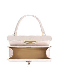 Bolso de Hombro Mini de Lujo con Textura de Cocodrilo para Mujer, Elegante Bolso Estructurado con Cierre de Cremallera Dorada y Correa Cruzada - Product Image 4