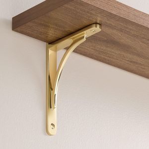 Heavy Duty Decorative Brass Wall <b>Shelf</b> Support Triangle Holder for <b>Floating</b> <b>Shelf</b> Home Hotel Restaurant Interior Accessories - Product Image 1