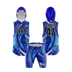 Customized OEM Fit Hooded 7v 7 American Football Jerseys Sleeveless Hooded <b>Compression</b> Men's 7 on 7 Training Uniforms Wear - Product Image 5