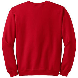 Sweat-shirt en molleton rouge à col rond pour homme, coupe classique, pull décontracté, couleur unie, tricoté, manches longues - Product Image 5