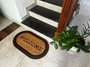 Tapis en caoutchouc peint ovale COMIS 003 45x75cm – Design Art Déco – Amovible pour extérieur - Product Image 6