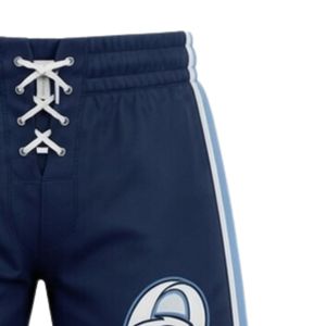 Pantalones Cortos Deportivos Sublimados para Hombre, Color Negro y Azul, con Estampado de Hockey sobre Hielo, Cordón Ajustable, Franja Lateral, Ropa Deportiva de Equipo, Pantalones Cortos de Alto Rendimiento - Product Image 4
