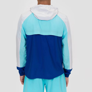 Men's Hooded Color Blocking Racer Jacket Regular Fit Sporty Style Zipper Closure Summer Wear Polyester Material - Product Image 3