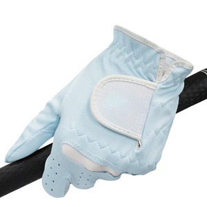 <b>Light</b> Blue Microfiber Golf Gloves Breathable Full Finger <b>Pull</b>-On Unisex Sports Glove - Product Image 3