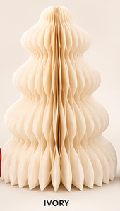 Arbre de Noël et décoration en papier nid d'abeille rouge SHAHALAM pour les fournitures de fêtes, décorations de fenêtres/portes, fabriqué au Rajasthan - Product Image 3
