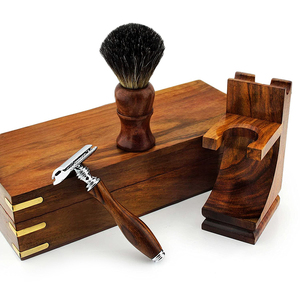 LEO BEAUTY PRO Men's Wet Shaving Kit 3 Piece Pure Badger Hair Shaving <b>Brush</b> Metal Handle & Safety Razor Personal Care - Product Image 5