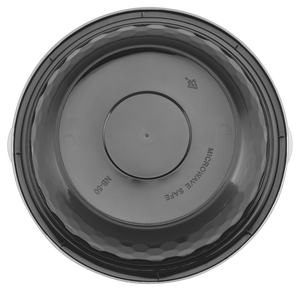 Boîte à lunch jetable sans BPA en PP avec couvercle noir, récipient micro-ondable, pour restaurant, plats à emporter, bol à nouilles 42 oz, lot de 120 Tiya - Product Image 2