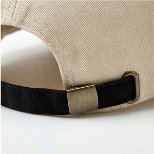 Unisex 6-Panel <b>Baseball</b> <b>Cap</b> Beige <b>Black</b> Brim Cotton Yarn Fitted Casual Hat Adult Solid Color Four Seasons Wear - Product Image 6