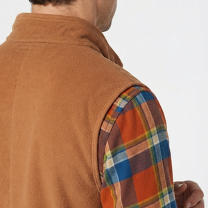 Chaleco de Forro Polar para Hombre, Cálido y Fácil de Usar, con Cierre Completo, Doble Color Sólido, Transpirable, de Secado Rápido, Diseño Personalizado, Precio Bajo - Product Image 4