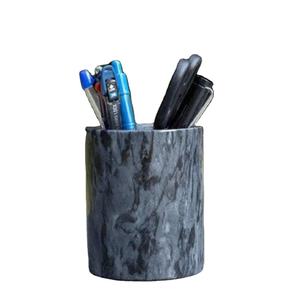 Admirable design round shape marble pen holder high quality natural <b>black</b> marble pen holder from manufactures and suppliers - Product Image 1