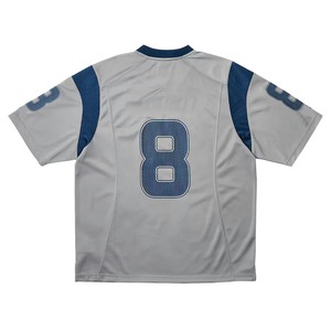 T-shirt sportif unisexe gris numéro 8 à manches courtes, col rond, séchage rapide, tissu en maille, coupe classique, toutes saisons - Product Image 2