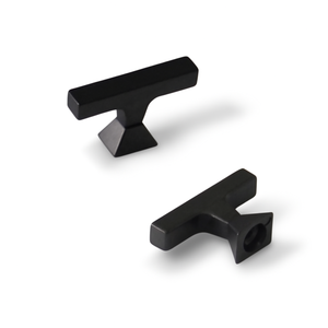 Tirador de Cajón en Forma de T de Aleación de Zinc Negro Mate, Tirador Geométrico para Gabinete, Herraje Contemporáneo para Muebles, Duradero y Ecológico para Cocina - Product Image 3