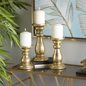 Bougeoir en bois sculpté à la main pour décoration intérieure et extérieure Lot de 3 bougeoirs en bois de manguier d'aspect haut de gamme - Product Image 5