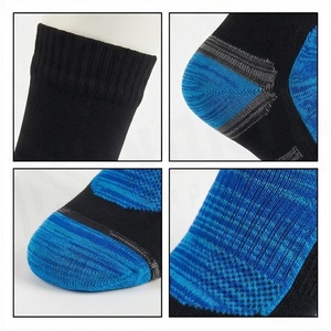 Ankle Socks Blue Black Knitted Breathable Running Socks for Adults Summer Season - Product Image 4