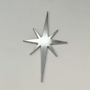 Décoration murale moderne en métal en forme d'étoile, or et argent, accent décoratif suspendu pour la maison, l'hôtel, l'intérieur de luxe - Product Image 5