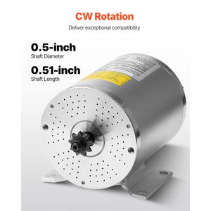 Motor Eléctrico sin Escobillas de CC de 1800W, 48V, 4500rpm para Go Karts, Motos de Cross, Bicicletas Eléctricas y Motocicletas, Motor de Alto Rendimiento para Diversos Usos - Product Image 3