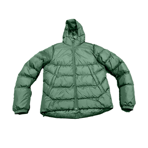 Veste d'hiver décontractée pour homme, à capuche, en duvet, coupe-vent, couleur unie, fermeture éclair, coupe régulière, polyester épais - Product Image 3