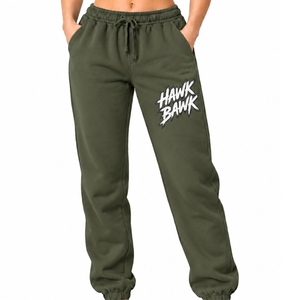 <b>Women's</b> <b>Sweat</b> <b>Pant</b> Solid Color High Quality Cotton Cargo Drawstring Cuffed Trousers for <b>Women</b> with Letter Print Loose Casual - Product Image 1