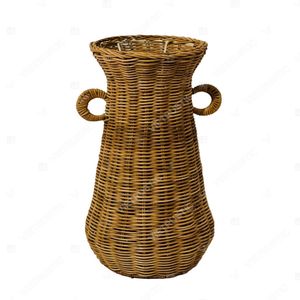 Vase décoratif en bambou et rotin Vietrustic, personnalisable en couleur, avec poignées, pour décoration de table, vase à plantes - Product Image 5