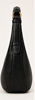 Sac à bandoulière Hobo élégant en cuir véritable noir de qualité supérieure pour femme, style bohème japonais, avec fermeture éclair, pour l'automne, sac à main croissant élégant pour le quotidien