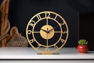 Classic Metal Desk <b>Clock</b> For Reading Table Decoration With Silent Ticking Free Mechanism And Elegant Structure - Product Image 4