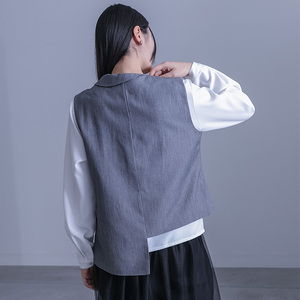 Phụ Nữ Tinh vi của áo ghi lê & Áo Gilê thời trang & dễ thương phong cách giản dị thanh lịch màu Xám & đen-edgy & mát mẻ - Product Image 3