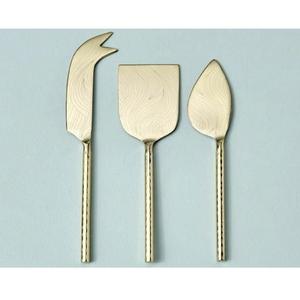 Juego de Cuchillos para Queso de Acero Inoxidable de Alta Calidad con Mango de Latón, Aptos para Alimentos y Lavavajillas, Juego de Queso con Tenedor y Cuchara - Product Image 5