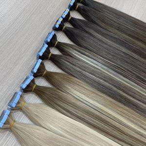 <strong>Real</strong> Human Remy <strong>Hair</strong> Tape <strong>Extensions</strong> Invisible Tabs <strong>Double-Sided</strong> 50/100g Cabello Humano Russian <strong>Hair</strong> Wholesale - Product Image 4