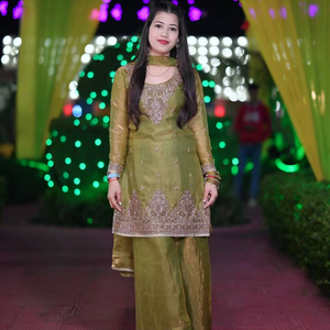 Traditional Dress Solid Color Elegant Women's 3 Pcs Casual Lightweight Salwar Kameez Suit <b>Top</b> Designer <b>Party</b> All Seasons - Product Image 1